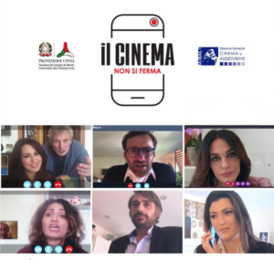 immagine di copertina del cinema non si ferma con 6 persone e il logo principale