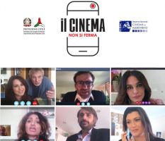 immagine di copertina del cinema non si ferma con 6 persone e il logo principale