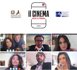 immagine di copertina del cinema non si ferma con 6 persone e il logo principale